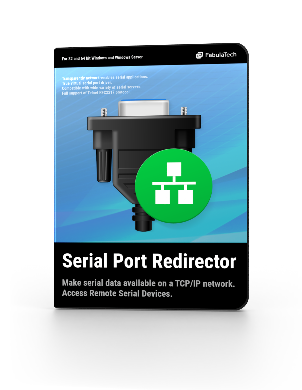 Serial Port Redirector box, printable (png 1160x1500)